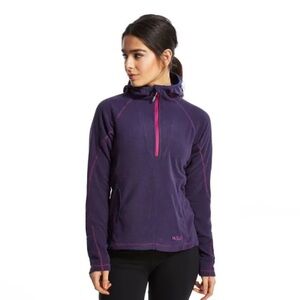 Rab Women’s Orbit Fleece Pull Over Purple Pink Hoodie, Small
